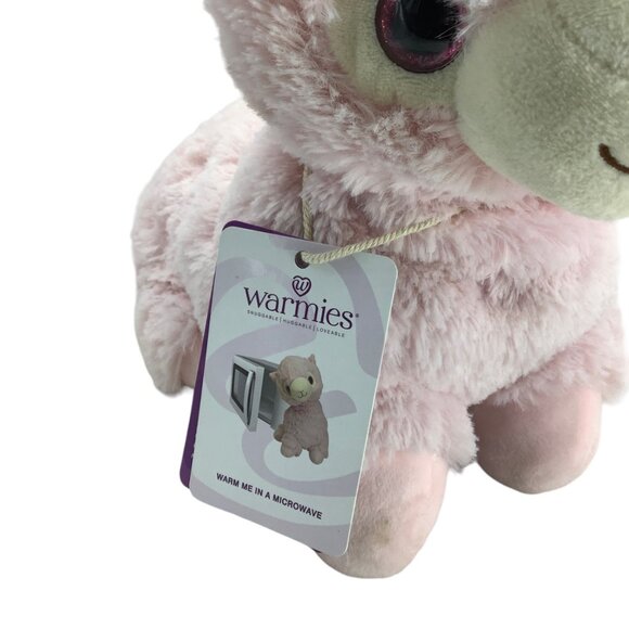 Warmies Llama Lavendar Scented Plush Stuffed Animal Heatable Pink NWT NEW - Picture 2 of 9